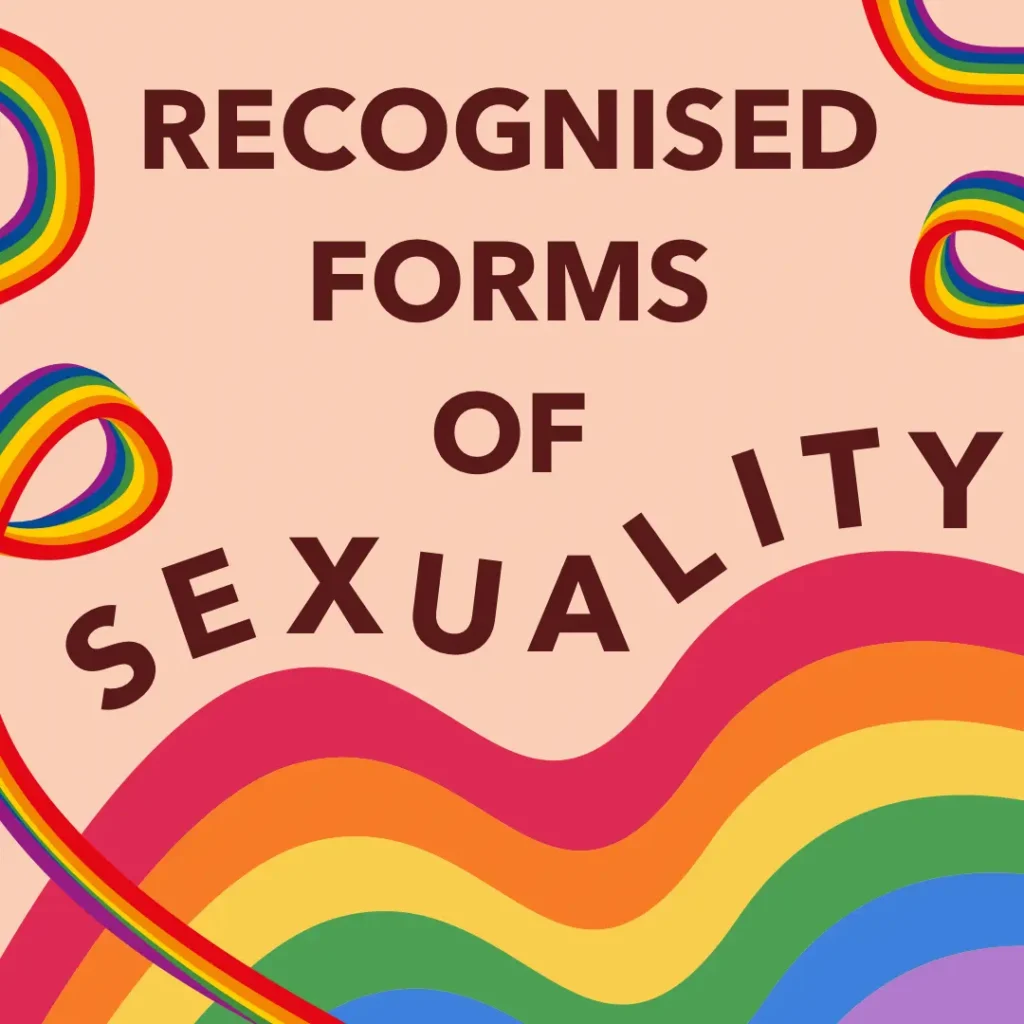 recognised forms of sexuality. understanding sexuality