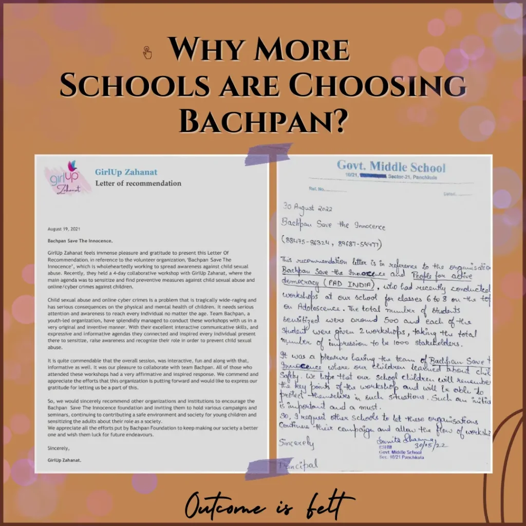 POCSO training in tricity : school reviews